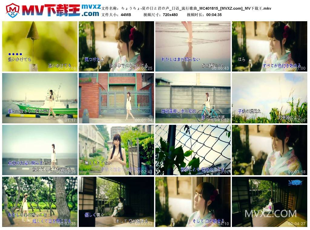 ちょうちょ-夏の日と君の声_日语_流行歌曲_MC401815